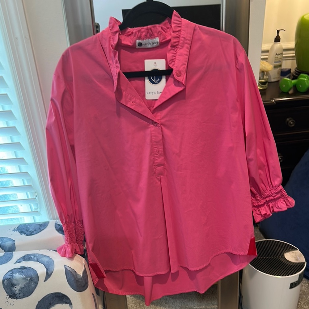 Pink Ruffled Women's Top by